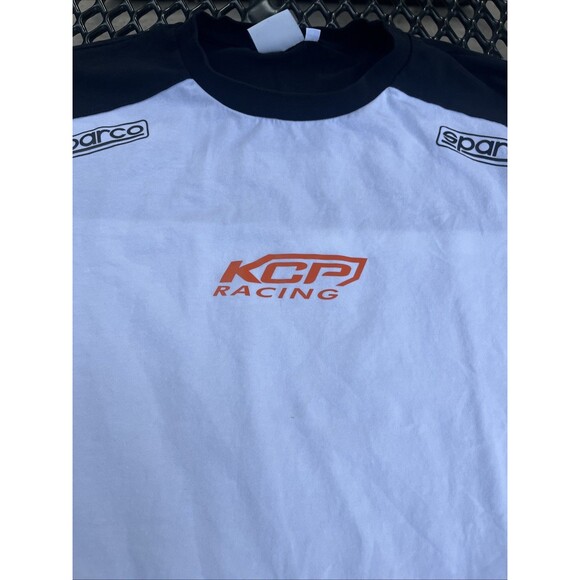 Sparco KCP Racing Logo Men's Black/Red Soft Fabric T-Shirt Size Large - Picture 9 of 13